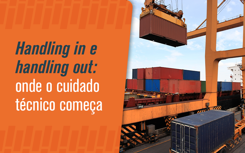 Fotografia ilustrativa do handling in e handling out da scala logistica