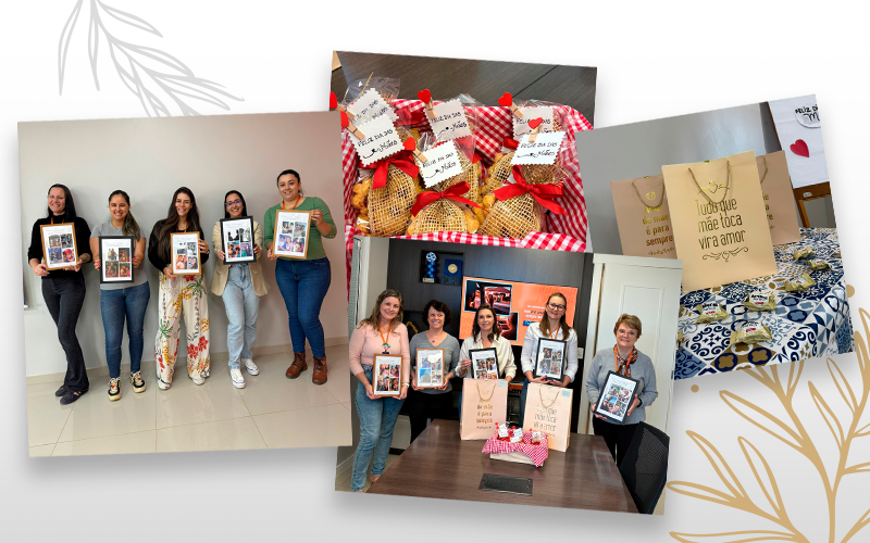 Card com colagem com diversas fotos de Ações internas na logística