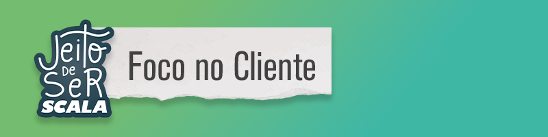 Imagem ilustrativa com a frase "foco no cliente"